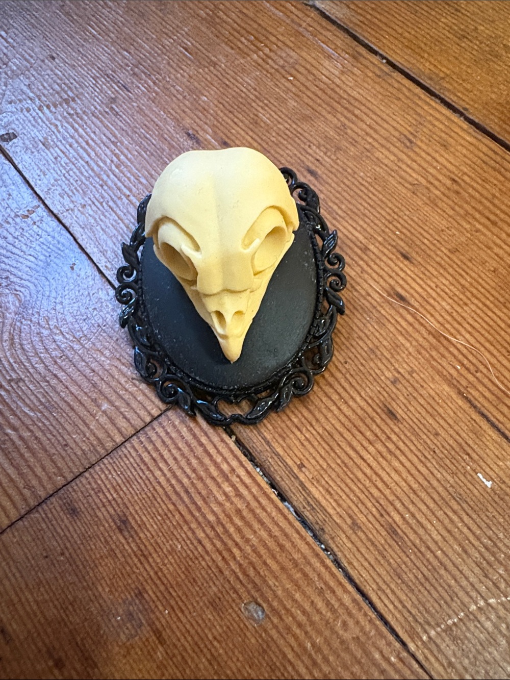 Owl Skull Brooch